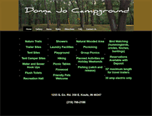 Tablet Screenshot of donnajocampground.com